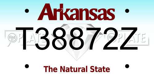 T38872Z Arkansas License Plate