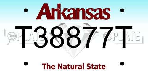 T38877T Arkansas License Plate