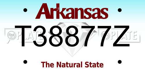 T38877Z Arkansas License Plate
