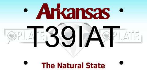 T39IAT Arkansas License Plate