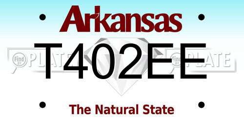 T402EE Arkansas License Plate