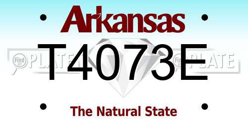 T4073E Arkansas License Plate