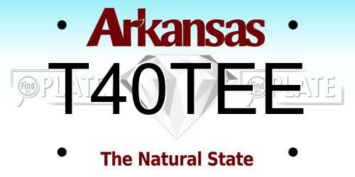 T40TEE Arkansas License Plate