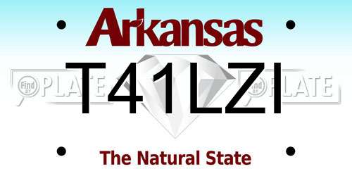 T41LZI Arkansas License Plate
