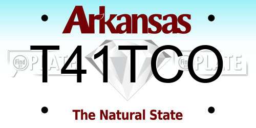 T41TCO Arkansas License Plate