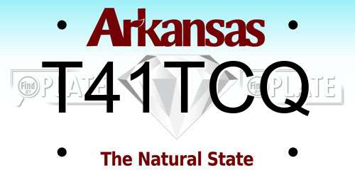 T41TCQ Arkansas License Plate