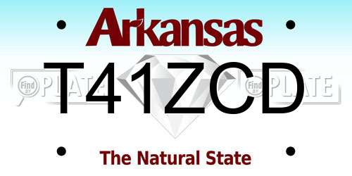 T41ZCD Arkansas License Plate