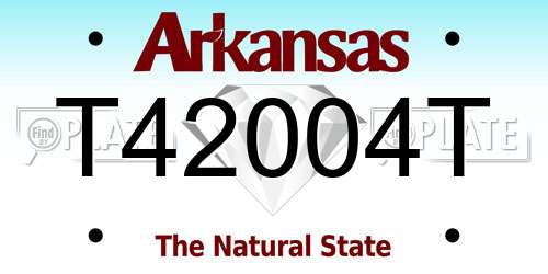 T42004T Arkansas License Plate