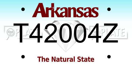 T42004Z Arkansas License Plate