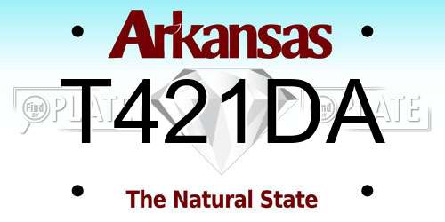 T421DA Arkansas License Plate
