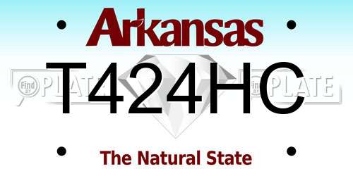 T424HC Arkansas License Plate