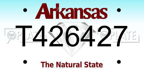 T426427 Arkansas License Plate