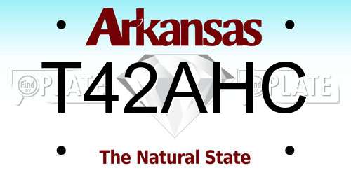 T42AHC Arkansas License Plate