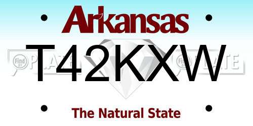 T42KXW Arkansas License Plate