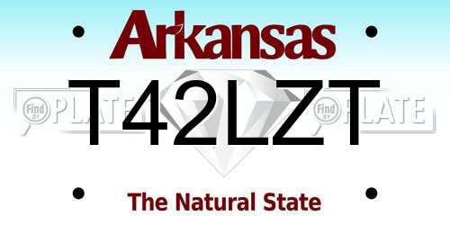 T42LZT Arkansas License Plate