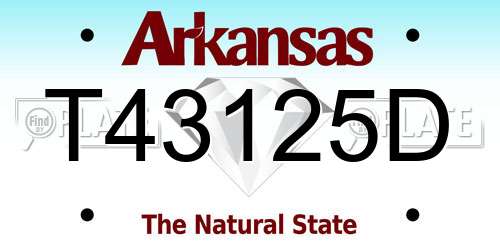 T43125D Arkansas License Plate