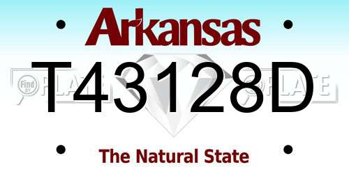 T43128D Arkansas License Plate