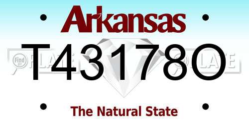 T43178O Arkansas License Plate