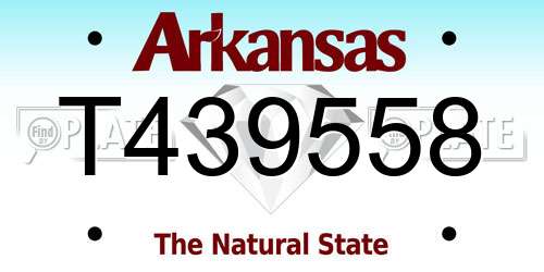 T439558 Arkansas License Plate