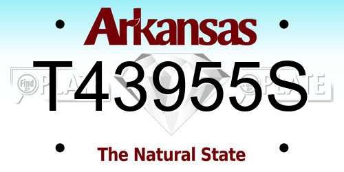 T43955S Arkansas License Plate