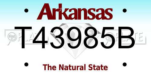 T43985B Arkansas License Plate