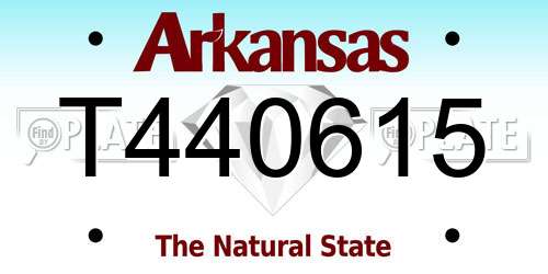 T440615 Arkansas License Plate