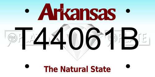 T44061B Arkansas License Plate