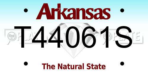 T44061S Arkansas License Plate