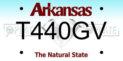 T440GV Arkansas License Plate