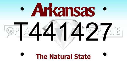 T441427 Arkansas License Plate
