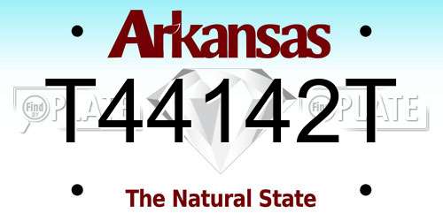 T44142T Arkansas License Plate