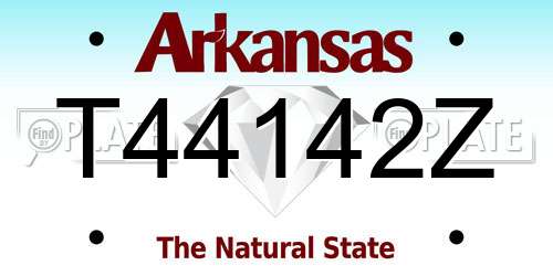 T44142Z Arkansas License Plate