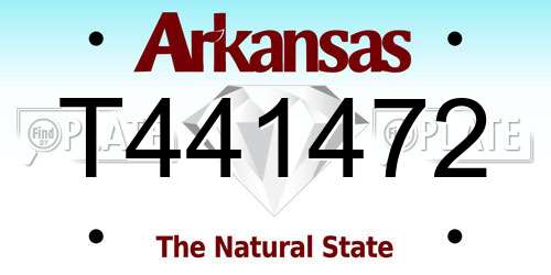 T441472 Arkansas License Plate