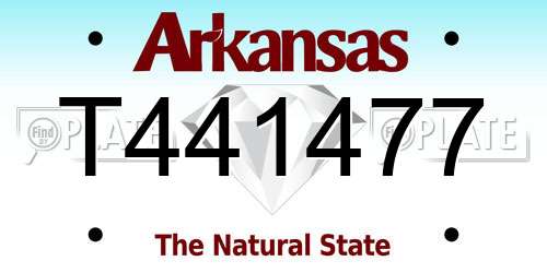T441477 Arkansas License Plate