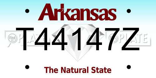 T44147Z Arkansas License Plate