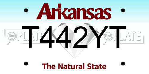 T442YT Arkansas License Plate