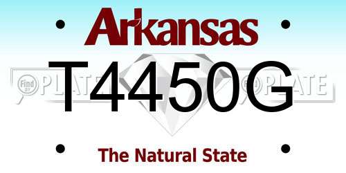 T4450G Arkansas License Plate