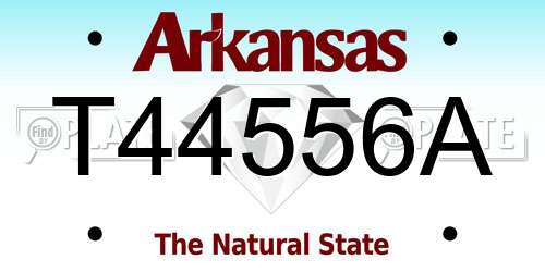 T44556A Arkansas License Plate