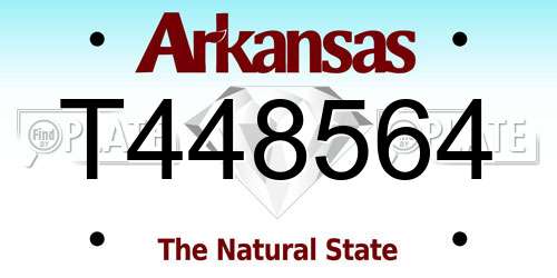 T448564 Arkansas License Plate