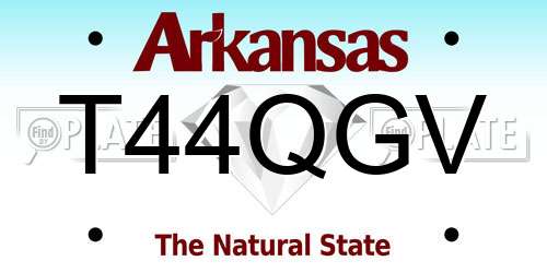 T44QGV Arkansas License Plate