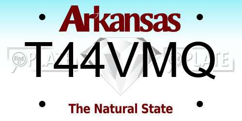 T44VMQ Arkansas License Plate