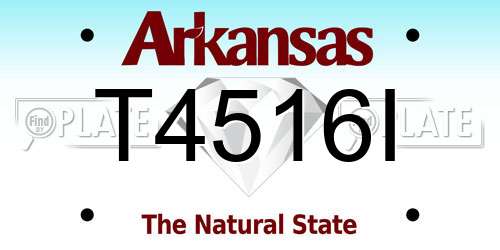 T4516I Arkansas License Plate