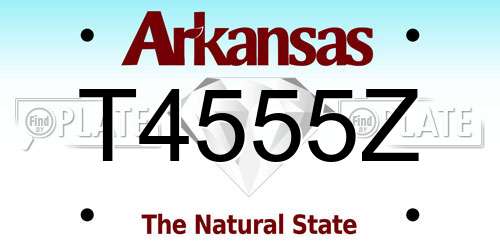 T4555Z Arkansas License Plate
