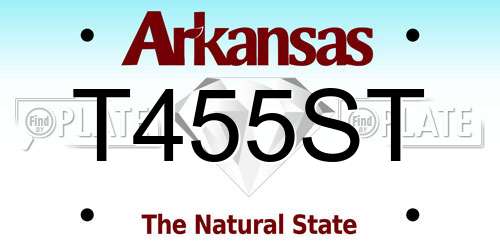 T455ST Arkansas License Plate