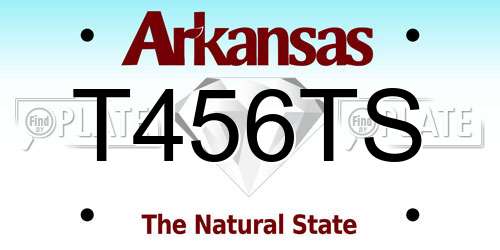T456TS Arkansas License Plate