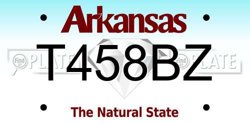 T458BZ Arkansas License Plate