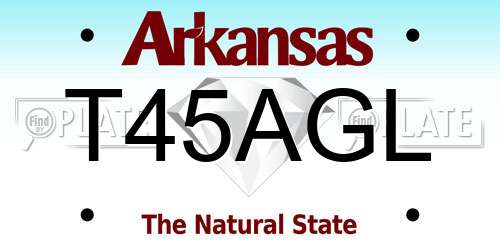 T45AGL Arkansas License Plate