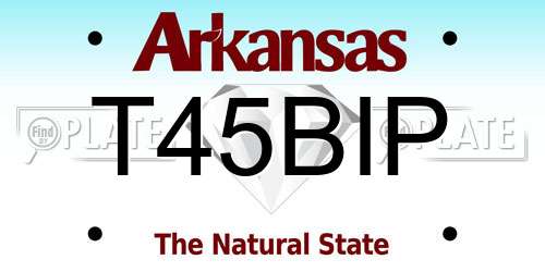 T45BIP Arkansas License Plate