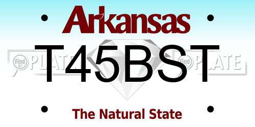 T45BST Arkansas License Plate
