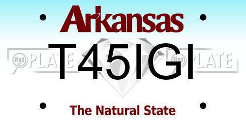 T45IGI Arkansas License Plate